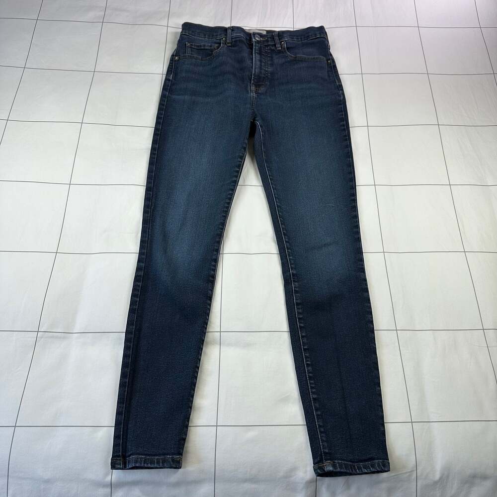 Everlane Jeans Womens 30 Tall Blue High Rise Skinny Dark Wash Casual Stretch